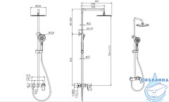 Душевая система Aquatek Вега 250 AQ2060CR (хром)