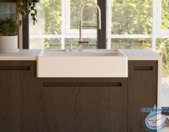 Смеситель для кухни Omoikiri Kanto-2 4994450 (нержавеющая сталь/белый)