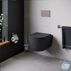 Унитаз подвесной безободковый Damixa Sirius с сиденьем Soft Close (микролифт) DX86C1700MBSC