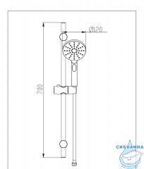 Душевой гарнитур Bravat Source 3 режимa D171BW-ENG (черный матовый)