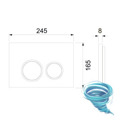 Инсталляция TECEspring с кнопкой смыва в комплекте с унитазом TECEspring S c сиденьем Soft close (микролифт) K401103WCS