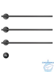 Полотенцесушитель электрический  Wonzon&Woghand Dortmund 56х58 WW-A363-GM (с возможностью скрытого подключения, подключение универсальное) (графит)