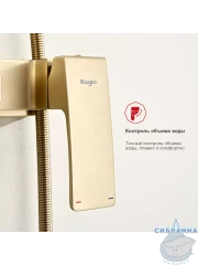 Душевая система Raglo 340 1 режим R01.24.03 (сатин золотой)