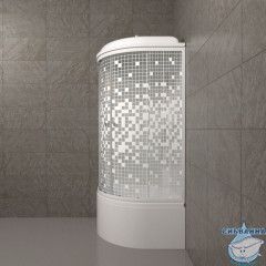 Душевая кабина Тритон Стандард 90х90 Б профиль белый, стело мозаика Щ0000061834