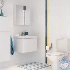 Тумба Cersanit Colour 50 белый с раковиной Cersanit Como 50