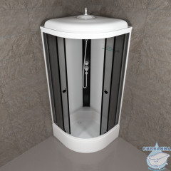 Душевая кабина Тритон Грей 90x90 В профиль белый, стекло грей Щ0000067301