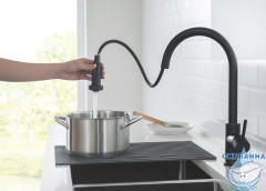 Смеситель для кухни Timo Saona 2316/03FL (черный матовый)