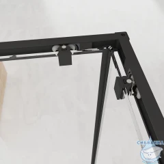 Душевое ограждение Veconi Evo 300 120x80 профиль черный, стекло тонированное E3-B-12080-12-C9 (без поддона)