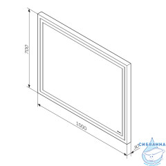 Зеркало AM.PM Gem 100 M91AMOX1001WG (с подсветкой)