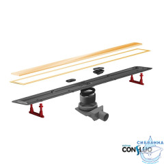 Дренажный трап для душа Pestan Confluo Premium Line Gold 750 13100054 решеткой