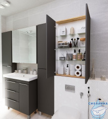 Пенал зеркальный 1Marka  Gaula 60П черный