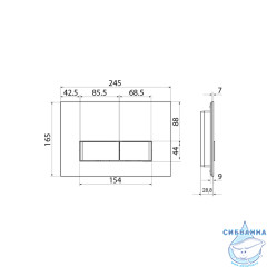 Кнопка смыва Iddis Unifix UNG10GBi77 черный 