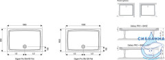 Душевой поддон Ravak Gigant Pro Flat 120x80 XA03G411010