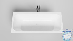 Ванна из искусственного камня Salini Orlando Axis Kit 180x80 (материал Solix, белый матовый)
