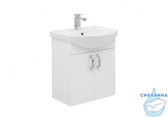 Тумба под раковину Aquanet Ирис 60 2 дверцы белый 198380