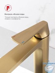 Смеситель для раковины Raglo R07.15.03 (сатин золотой)