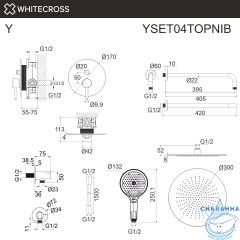 Система для душа скрытого монтажа WHITECROSS Y YSET04TOPNIB (брашированный никель)
