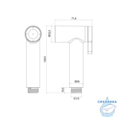 Гигиеническая лейка, хром глянцевый, Оптима Хоум (Optima Home), IDDIS, 0302FSCi20