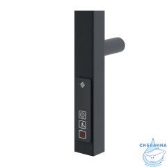 Полотенцесушитель электрический Terminus Uno 3х160 квадратная (с возможностью скрытого подключения) (черный матовый)