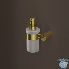 Дозатор для жидкого мыла, матовое стекло, нержавеющая сталь, Дюна (Duna), золото матовое, IDDIS, DUNMGG0i46