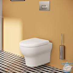 Унитаз подвесной безободковый Vitra Zentrum Round 7786B003-0075 с сиденьем Soft Close (микролифт)