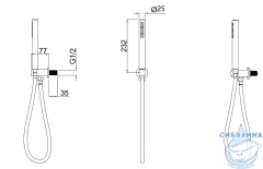 Ручной душ Allen Brau Priority 1 режим 265517 (никель)