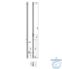 Полотенцесушитель электрический Toni Arti Siena rotondo pulsante 1П 30x1200 белый матовый
