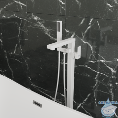 Смеситель для ванны напольный D&K Bayern Liszt DA1516008 (белый матовый)