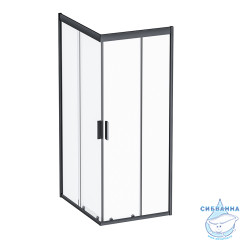 Душевое ограждение Am.Pm Gem 100x80 профиль черный, стекло прозрачное (без поддона)