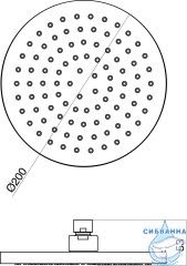 Верхний тропический душ Am.Pm Tender F0500400 200 1 режим (хром)