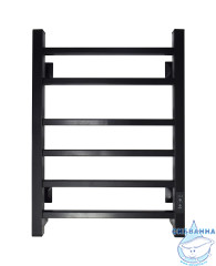 Полотенцесушитель электрический Санприз Квадро П6 40х60 (черный матовый) (подключение универсальное)