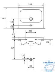 Раковина 50 см Cersanit Colour UM-COL50/1