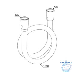  Душевой шланг Kludi 6107139-00 125 см (черный матовый)