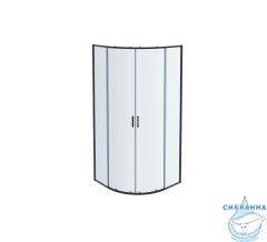 Душевое ограждение Aquatek AQ ARI RO 09020BL 90x90 профиль черный, стекло прозрачное (без поддона)