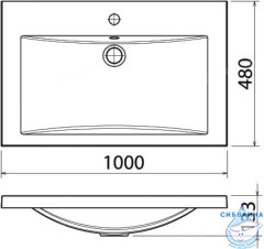Мебельная раковина 1Marka Анита 100