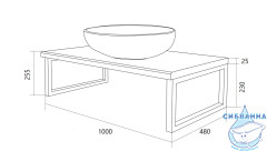 Столешница 1MARKA GRUNGE LOFT 100 Дуб Вотан