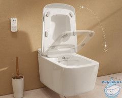 Унитаз подвесной с функцией биде VitrA V-CARE Prime 7231B403-6216 с сиденьем Soft Close (микролифт)