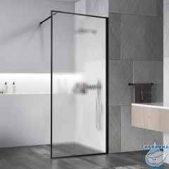 Walk-in Vincea Walk In HS 120 профиль черный, стекло рифленое VSW-1HP120FLB
