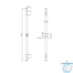 Штанга душевая 65 см Milardo SIM6500M17 (хром)