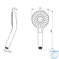 Ручной душ Ideal Standard IdealRain Evo 3 режимa B2231AA  (хром)