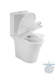 Унитаз напольный безободковый Azario Vise с бачком и сиденьем Soft Close (микролифт) AZ-1343BT