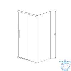 Душевое ограждение Vincea Софт 100x90 профиль хром, стекло прозрачное VSR-3SO9010CL