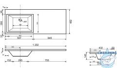  Раковина на стиральную машину Aquanet Даллас 120 L 235499
