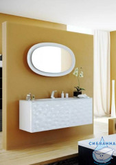 Тумба Aqwella Clarberg Dune 120 белый глянец с раковиной Elegance 120