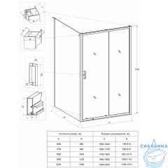 Боковая стенка Veconi Rovingo 100 профиль хром, стекло прозрачное KP13-100-01-C5
