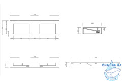 Раковина 152 см ABBER Stein AS2643-1.5
