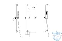 Душевой гарнитур Allen Brau Priority 3 режима 265376 (никель)