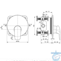 Встраиваемый смеситель для душа Ideal Standard Ceraflex A6724AA (хром)