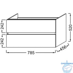Тумба под раковину Jacob Delafon Tolbiac 80 белый глянцевый