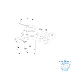 Смеситель для ванны Milardo Enjoy ENJSB00M02